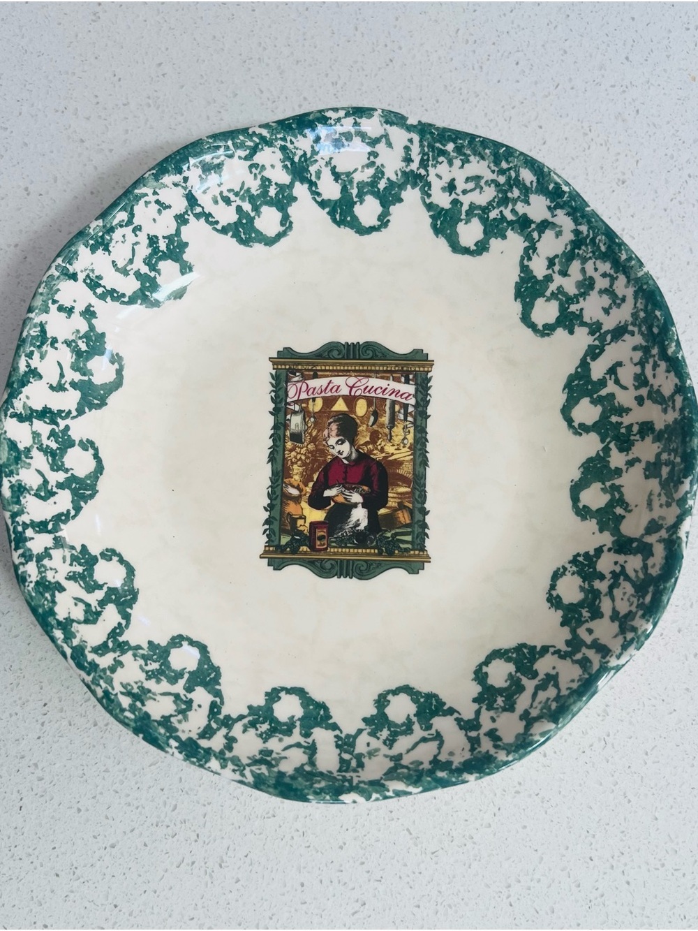 26 International Ceramic Plate – Cream with Black Seal